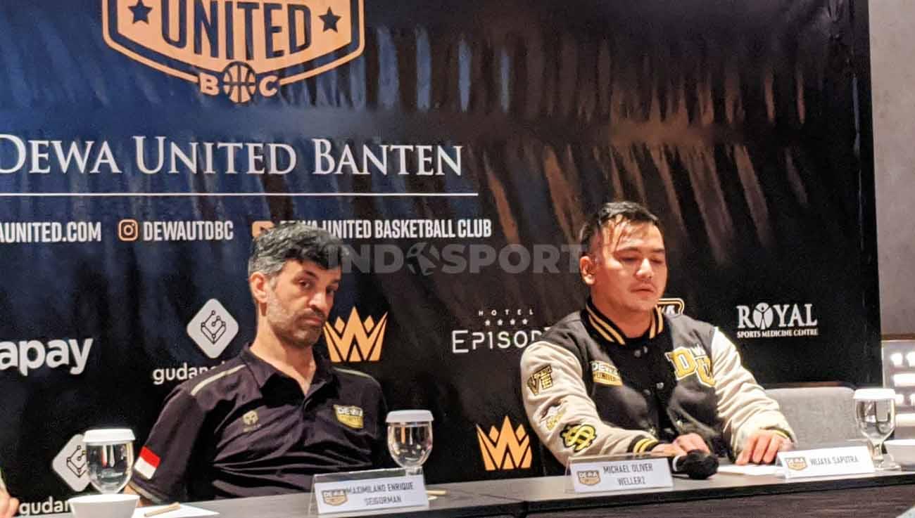 Press Conference Dewa United Basketball Club, Selasa (10/01/23).
