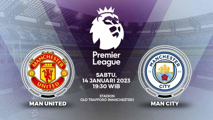 Pertandingan Liga Inggris (Premier League) antara Manchester United vs Manchester City, Sabtu (14/01/23) dapat disaksikan via link streaming ini.