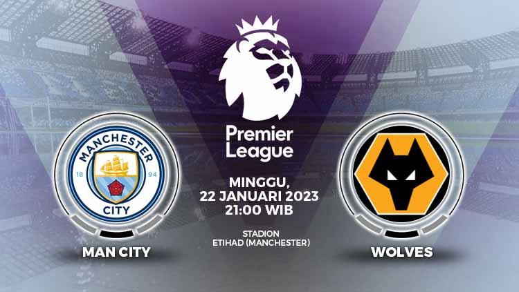Prediksi pertandingan antara Manchester City vs Wolverhampton Wanderers (Liga Inggris).
