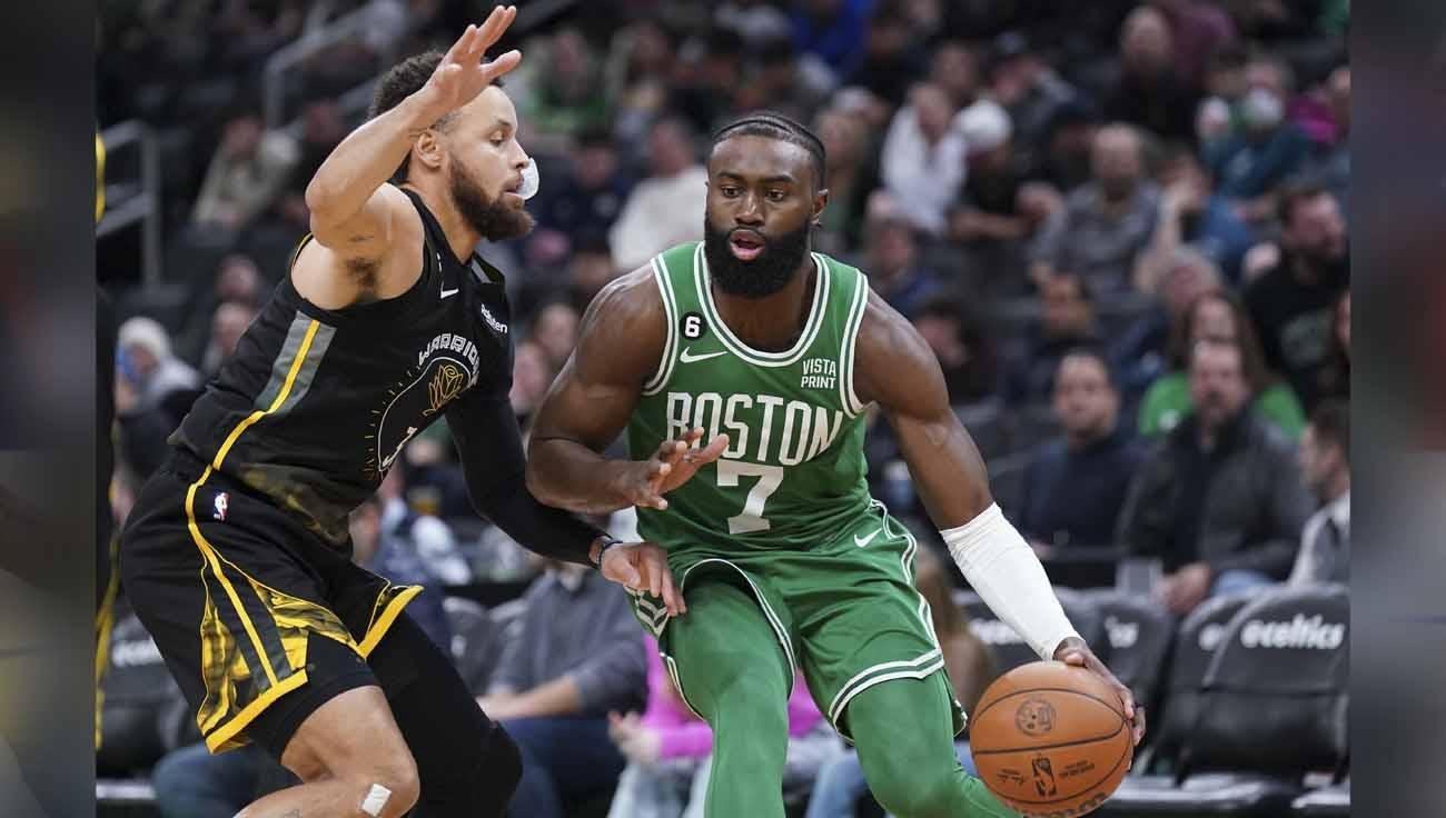 Pertandingan NBA antara Boston Celtics vs Golden State Warriors. (Foto: REUTERS/David Butler)