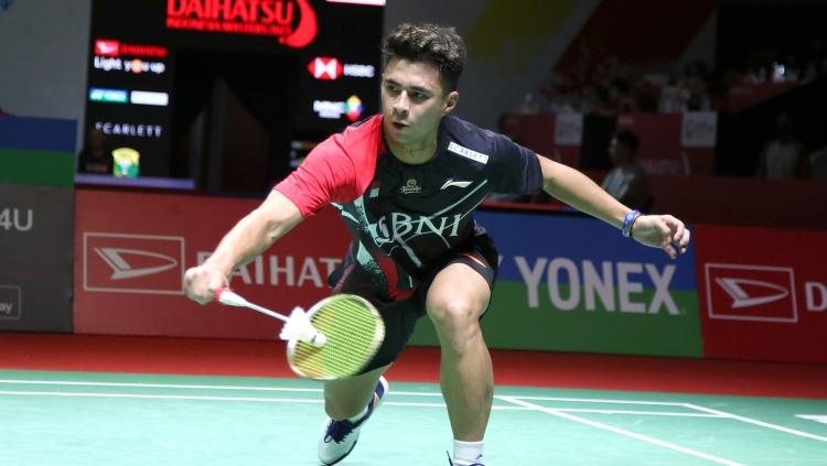 Dengan tekad ingin naik peringkat di sektor tunggal putra, Ikhsan Leonardo Imanuel Rumbay malah terhenti di babak kualifikasi Indonesia Masters 2023. - INDOSPORT