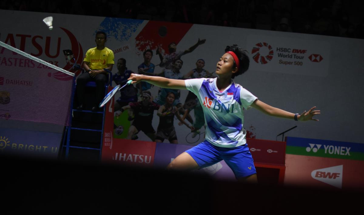 Tunggal putri Indonesia, Putri Kusuma Wardani berhasil mengalahkan tunggal putri Belgia, Lianne Tan pada babak kualifikasi Indonesia Masters 2023 di Istora Senayan, Selasa (24/01/23).