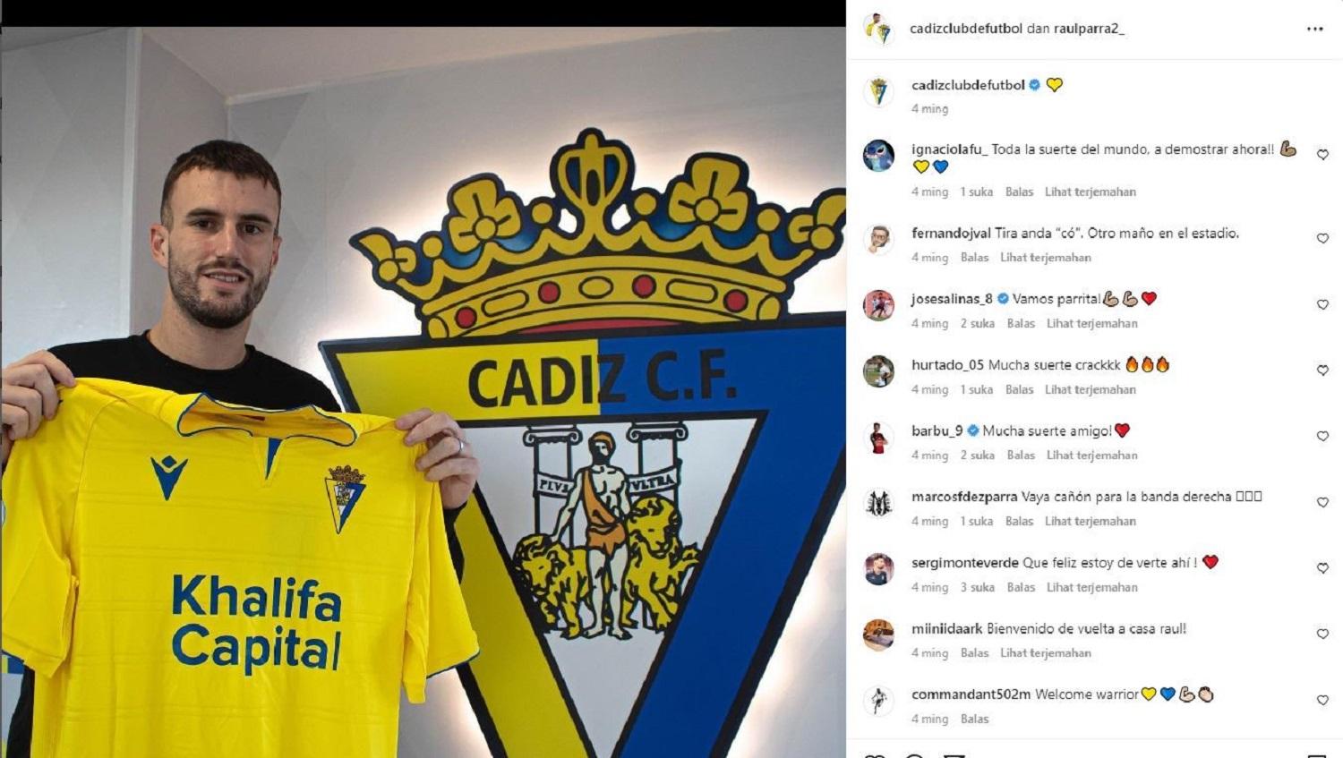 Wonderkid klub Liga Spanyol (LaLiga), Cadiz CF, Raul Parra ternyata diam-diam mencari tahu atau kepo dengan klub-klub yang bermain di Liga 1 Indonesia. - INDOSPORT