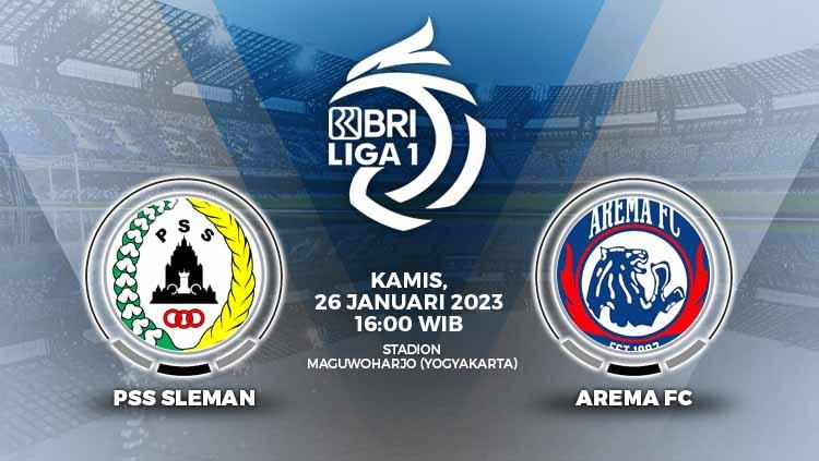 Prediksi pekan ke-20 Liga 1 2022/2023 antara PSS Sleman vs Arema FC yang akan tersaji di Stadion Maguwoharjo. - INDOSPORT