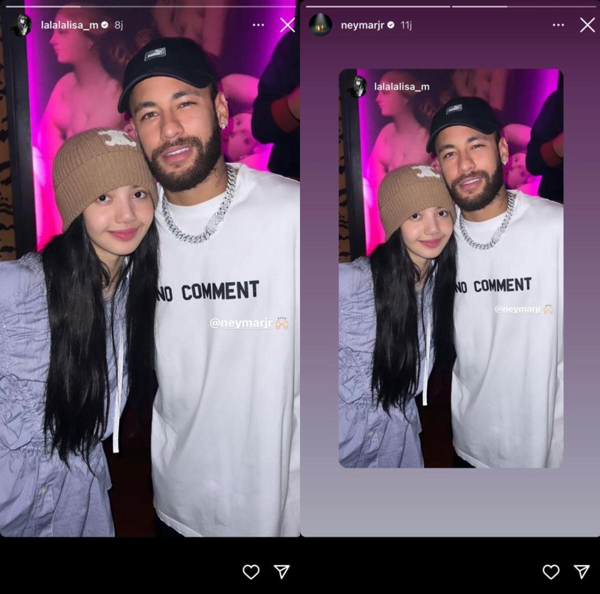 Neymar foto mesra bersama Lisa BLACKPINK Copyright: Instagram/@nyemarjr @lalalalisa_m