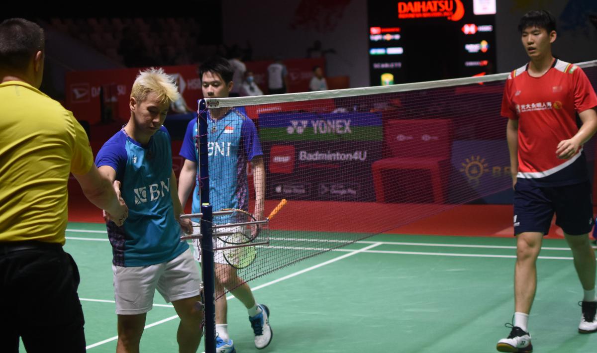 Pelatih tunggal putra PBSI, Herry Iman Pierngadi angkat bicara soal cedera yang dialami Marcus Gideon di 16 besar Indonesia Masters 2023, Kamis (26/01/23).