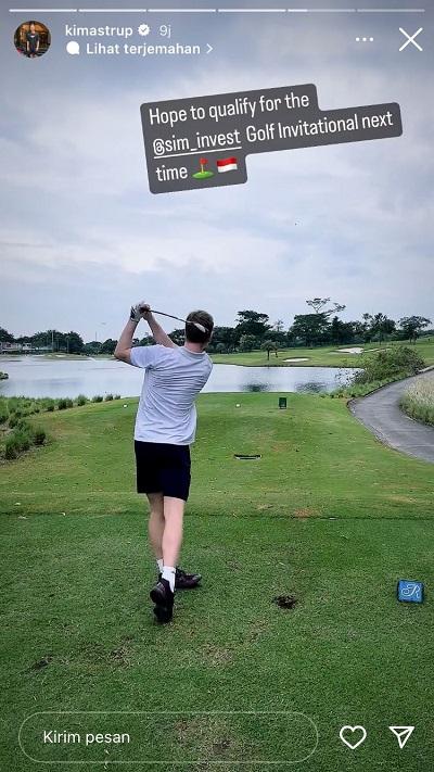 Kim Astrup alih profesi jadi atlet golf usai kalah di Indonesia Masters 2023 Copyright: instagram @kimastrup