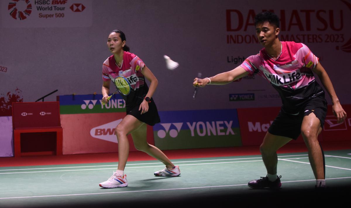 Ganda campuran Indonesia, Dejan Ferdinansyah/Gloria Widjaja. Foto: Herry Ibrahim/INDOSPORT.