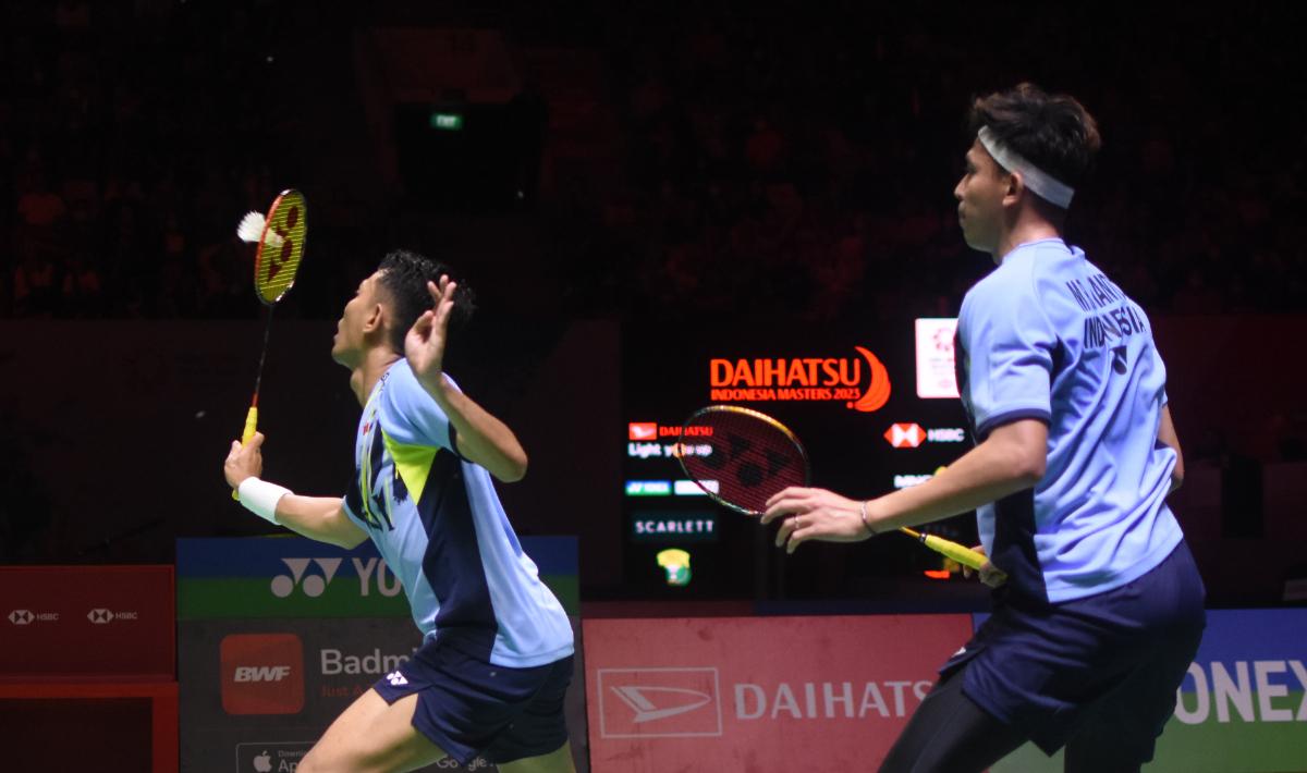 Hasil pertandingan Indonesia Masters 2023, Fajar Alfian/Rian Ardianto harus kandas di tangan ganda China, Liu Yu Chen/Ou Xuan Yi.