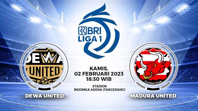 Prediksi pertandingan antara Dewa United vs Madura United (BRI Liga 1).