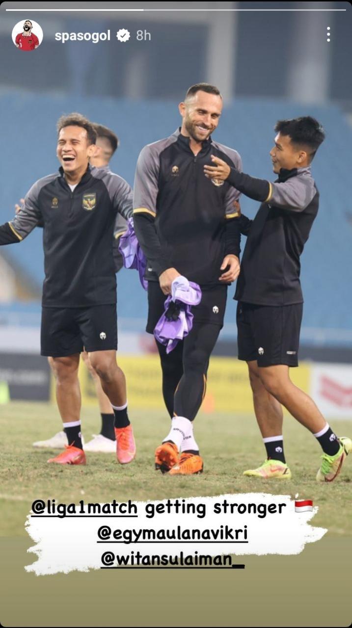 Bomber Bali United, Ilija Spasojevic menyambut kedatangan Egy Maulana Vikri dan Witan Sulaeman di Liga 1 Indonesia Copyright: Instagram/Ilija Spasojevic