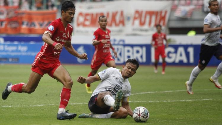 Pertandingan Persija Jakarta vs RANS Nusantara FC pada pekan ke-22 Liga 1 di Stadion Patriot Candrabhaga, Jumat (03/02/23). Copyright: Herry Ibrahim/INDOSPORT