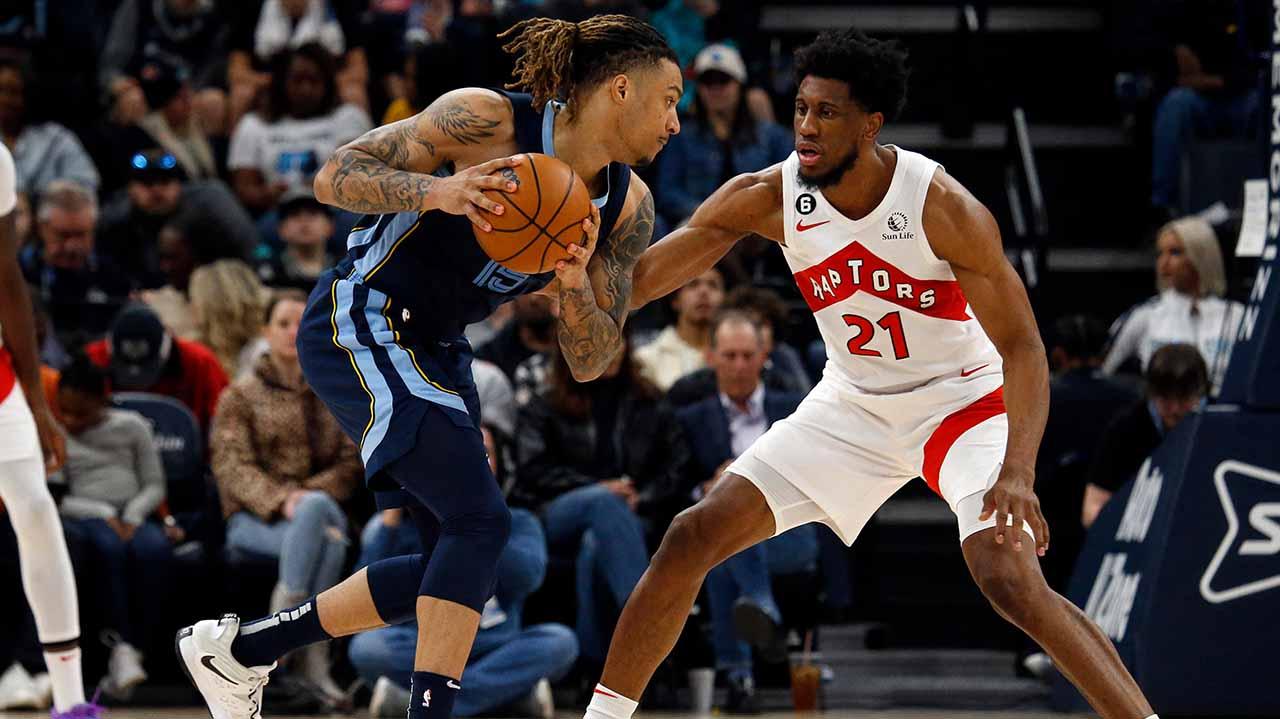 Pertandingan NBA antara Memphis Grizzlies vs Toronto Raptors. (Foto: REUTERS/Petre Thomas) - INDOSPORT