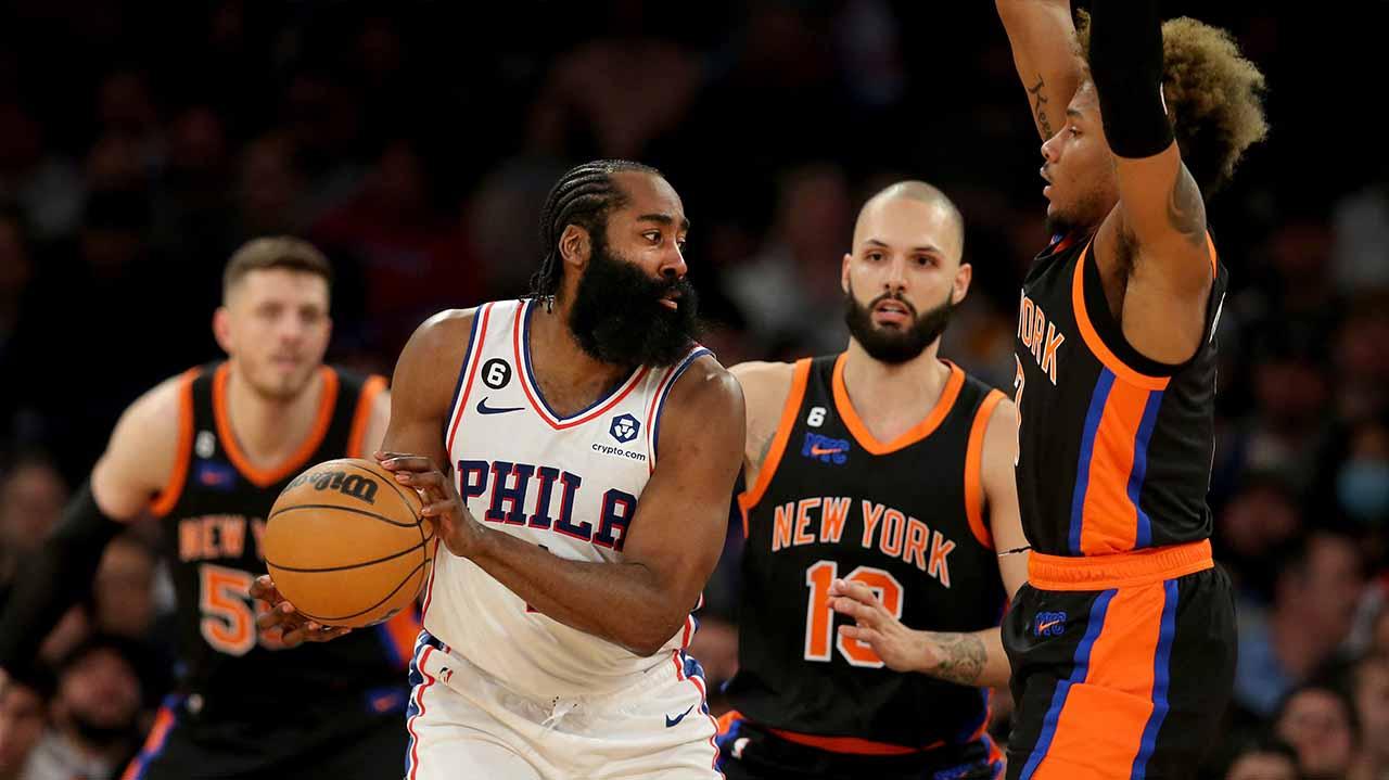 Pertandingan NBA antara New York Knicks vs Philadelphia 76ers. (Foto: REUTERS/Brad Penner)