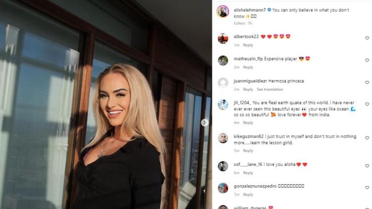 Pemain wanita Aston Villa, Alisha Lehmann. Foto: instagram/alishalehmann7.