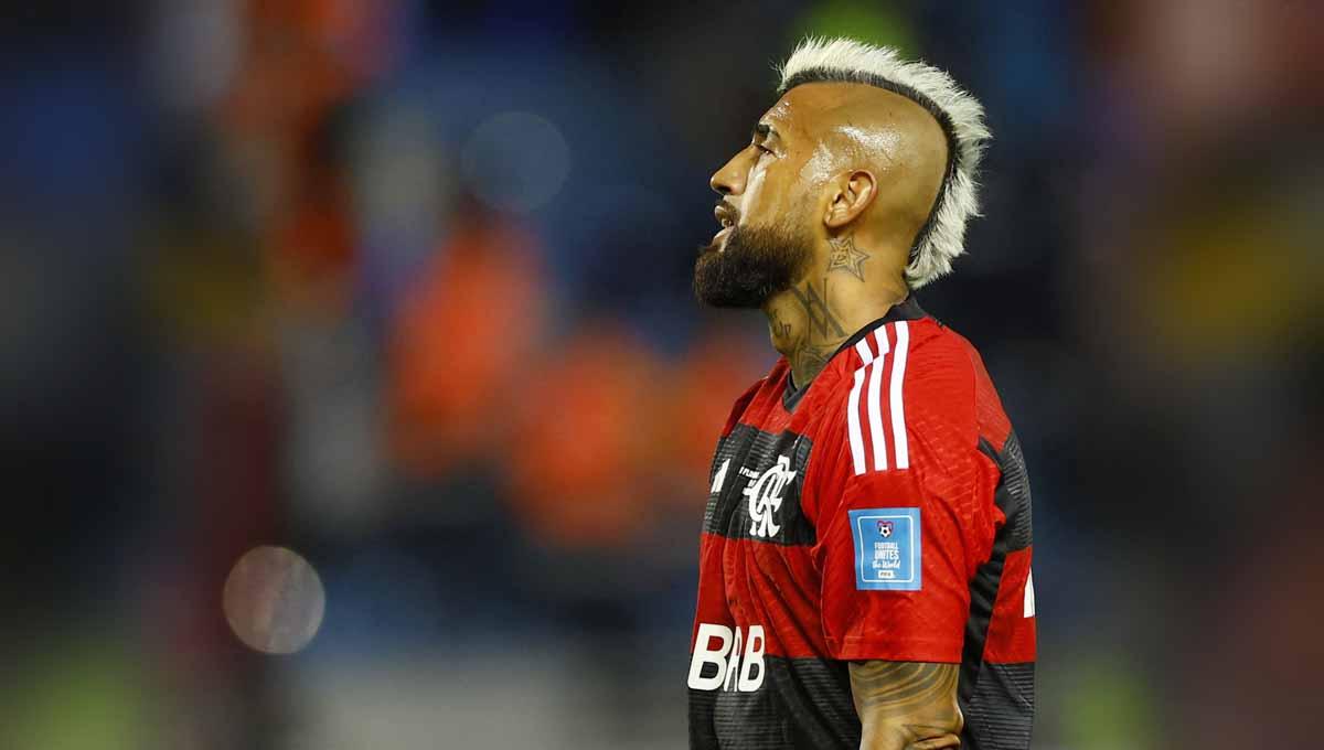 Arturo Vidal di pertandingan semifinal Piala Dunia Antarklub antara Flamengo vs Al Hilal. Foto: REUTERS/Andrew Boyers.
