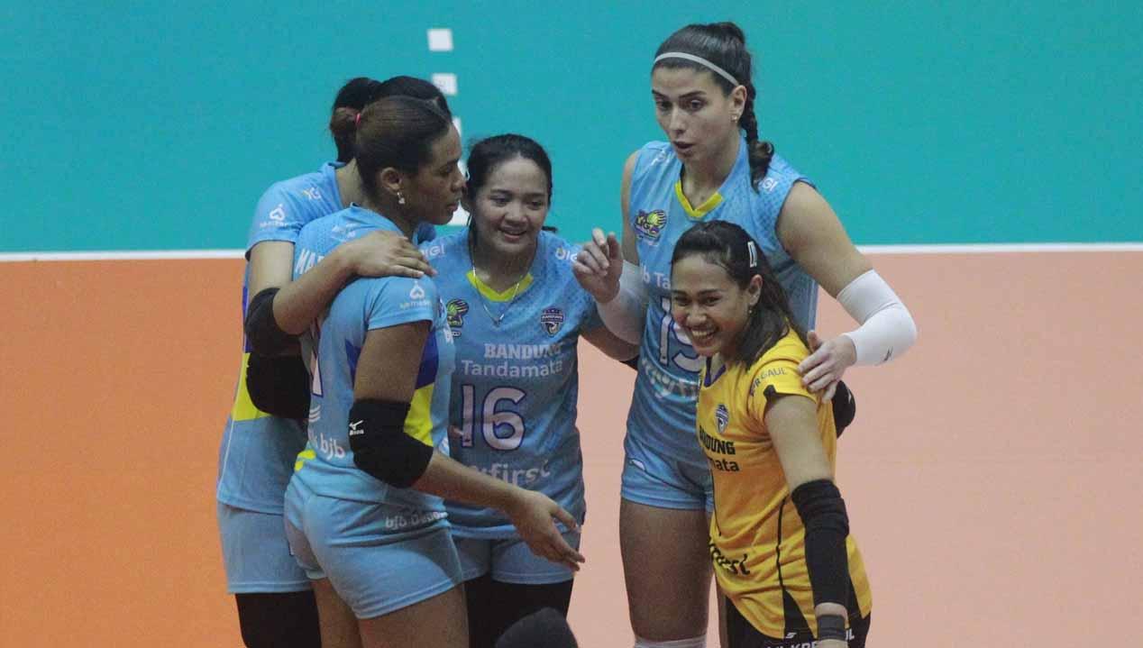 Bandung BJB Tandamata saat menghadapi Jakarta Elektrik PLN pada putaran kedua Proliga 2023. (Foto: Dokumentasi Proliga)