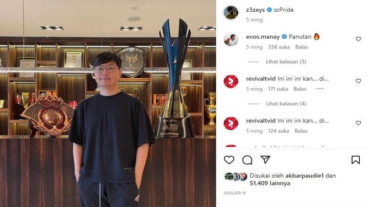 Mantan pelatih EVOS Esports, Bjorn Ong alias Zeys terpantau ingin bergabung ke RRQ Hoshi / Instagram @z3zeys