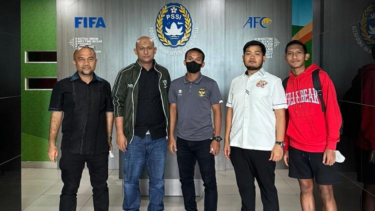 Sejumlah pengurus PSMS Medan menyambangi Kantor PSSI.