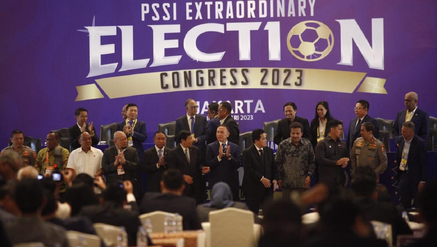 Suasana Kongres Luar Biasa (KLB) PSSI 2023 pada Kamis (16/02/23).
