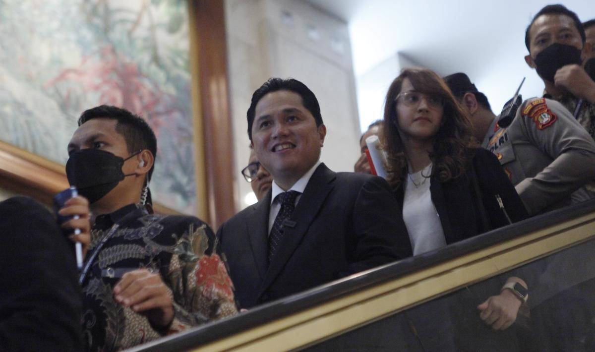 Erick Thohir resmi terpilih menjadi Ketua Umum PSSI periode 2023-2027 dalam Kongres Luar Biasa (KLB) PSSI di hotel Shangri-La, Kamis (16/02/23).