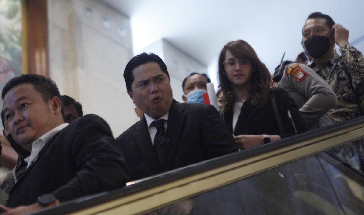 Erick Thohir resmi terpilih menjadi Ketua Umum PSSI periode 2023-2027 dalam Kongres Luar Biasa (KLB) PSSI di hotel Shangri-La, Kamis (16/02/23).
