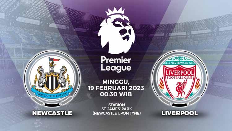 Prediksi pertandingan antara Newcastle United vs Liverpool (Liga Inggris).