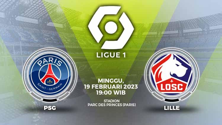 Prediksi pertandingan antara Paris Saint-Germains vs Lille (Ligue 1).
