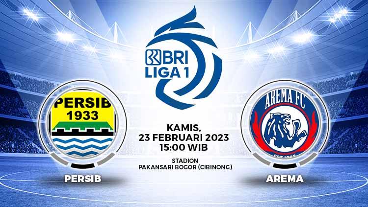 Pertandingan Liga 1 2022-2023 antara Persib Bandung vs Arema FC yang dilangsungkan pada Kamis (23/02/23) dapat kalian saksikan lewat link live streaming ini. - INDOSPORT