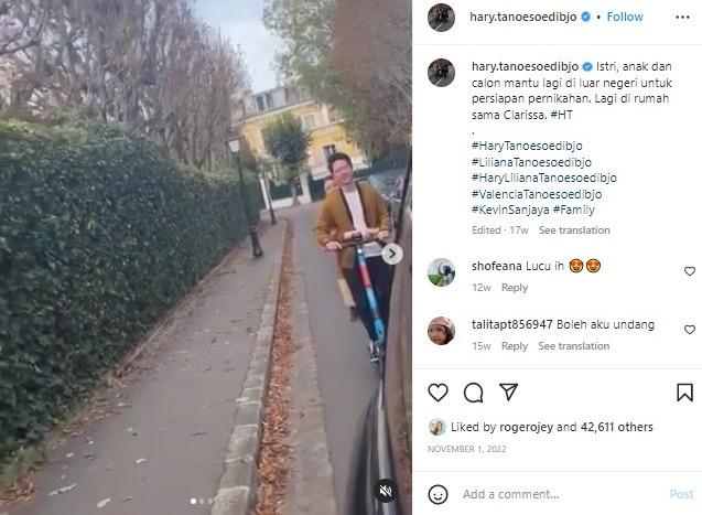 Keromantisan Kevin Sanjaya dan Valencia saat di Paris, pada November 2022. Foto: instagram/hary.tanoesoedibjo. Copyright: instagram/hary.tanoesoedibjo