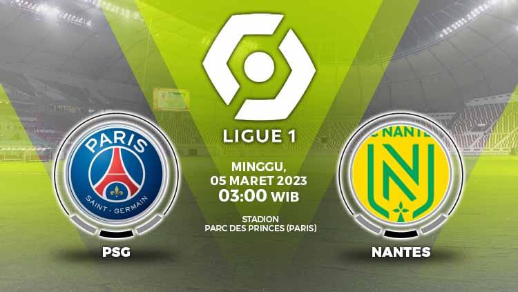 Link live streaming Liga Prancis 2022/23 antara PSG vs Nantes pada Minggu (4/3/23) pukul 03:00 dini hari WIB bisa Anda simak melalui artikel ini.