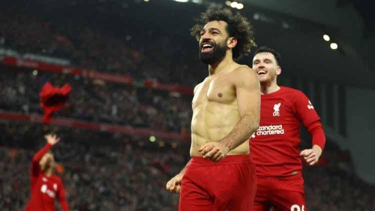 Mohamed Salah di laga Liverpool vs Manchester United, 5 Maret 2023. (Foto: REUTERS/Carl Recine) - INDOSPORT