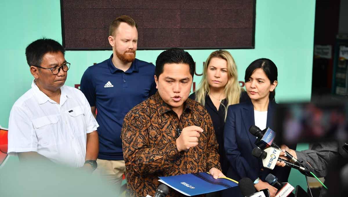 Keterangan Erick Thohir terkait update terkini Piala Dunia U-20 2023. (Foto: PSSI)