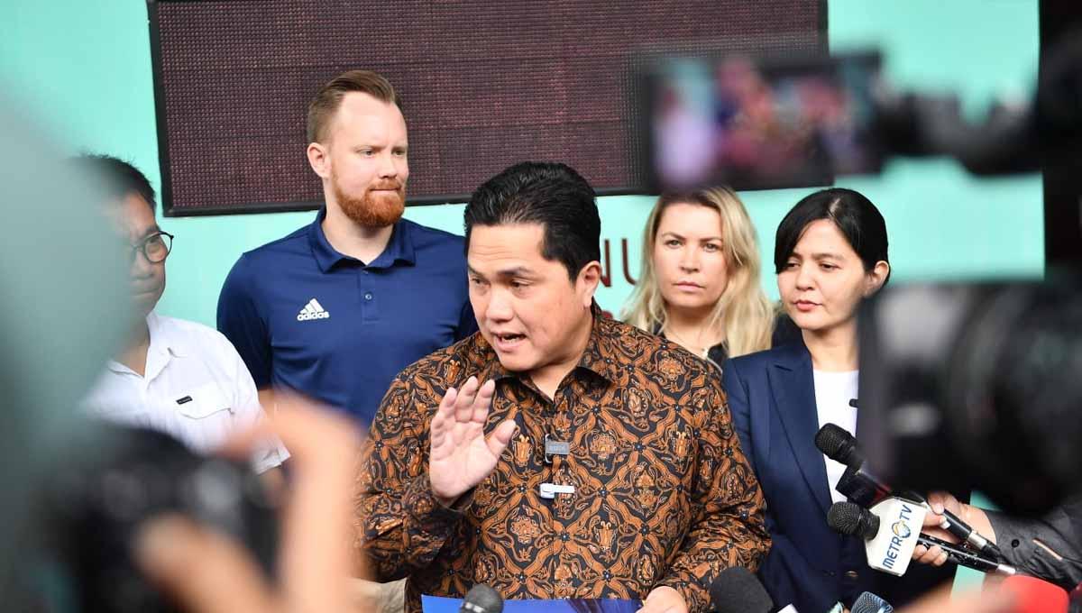 Keterangan Ketum PSSI, Erick Thohir terkait update terkini Piala Dunia U-20 2023. (Foto: PSSI) - INDOSPORT