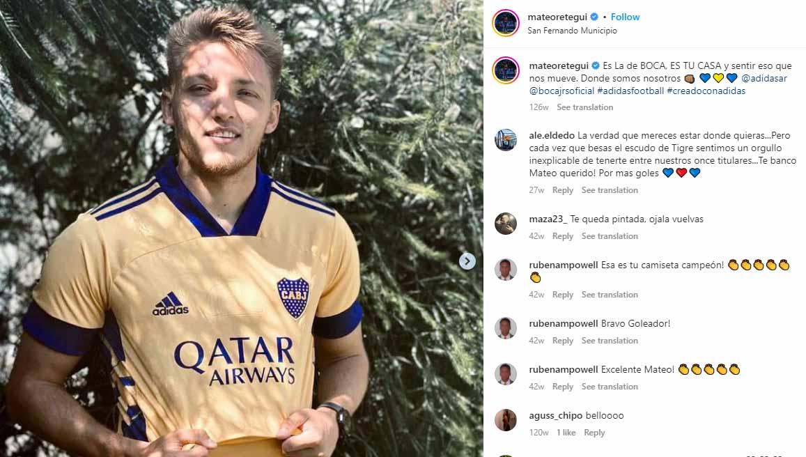 AC Milan dan Manchester United dikabarkan kompak mengincar penyerang muda asal Argentina, Mateo Retegui. (Foto: Instagram@mateoretegui)