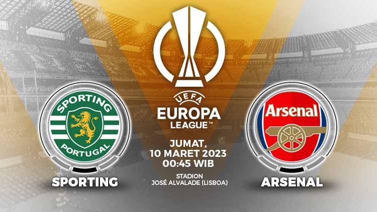 Link live streaming Liga Europa 2022/23 antara Sporting CP vs Arsenal pada Jumat (10/03/23) pukul 00.45 dini hari WIB bisa Anda simak di artikel berikut ini. - INDOSPORT