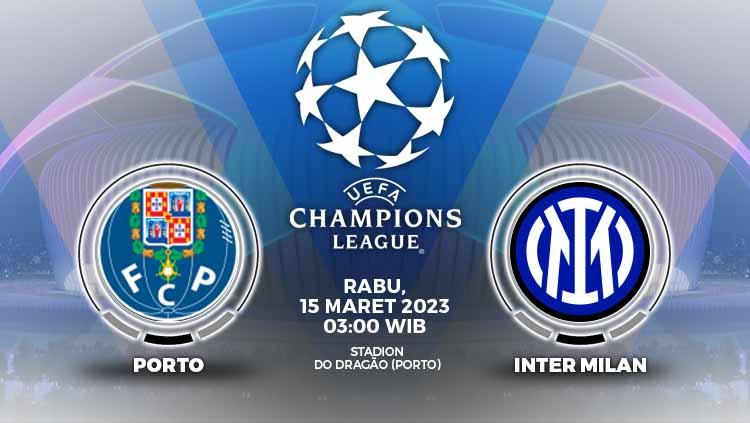 Prediksi pertandingan antara Porto vs Inter Milan (Liga Champions).