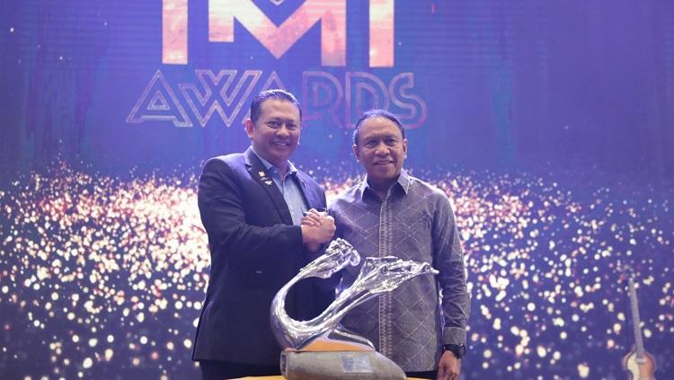 Menpora Zainudin Amali di IMI Awards 2021 dan 2022.