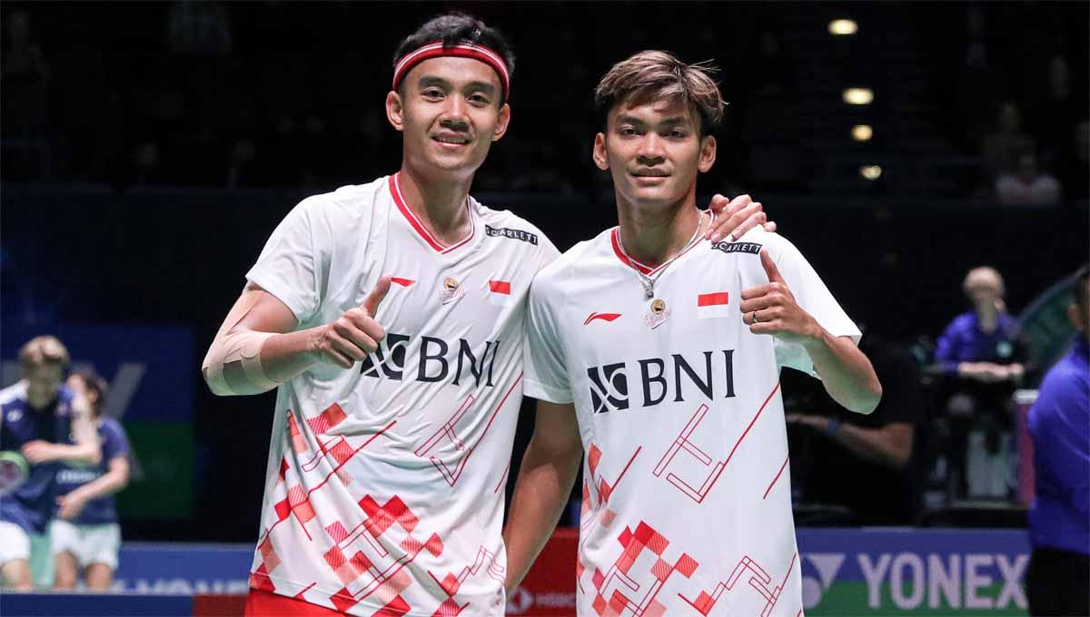 Pasangan ganda putra Indonesia, Bagas Maulana/Muhammad Shohibul Fikri lolos perempat final Denmark Open 2023. (Foto: PBSI) - INDOSPORT