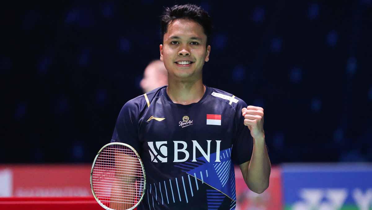 Tunggal putra Indonesia, Anthony Sinisuka Ginting menang di babak pertama Australia Open 2023. (Foto: PBSI)