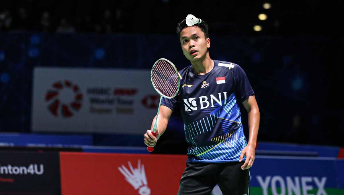 Tunggal putra Indonesia, Anthony Sinisuka Ginting lolos ke babak 16 besar Hong Kong Open 2023. (Foto: PBSI) - INDOSPORT