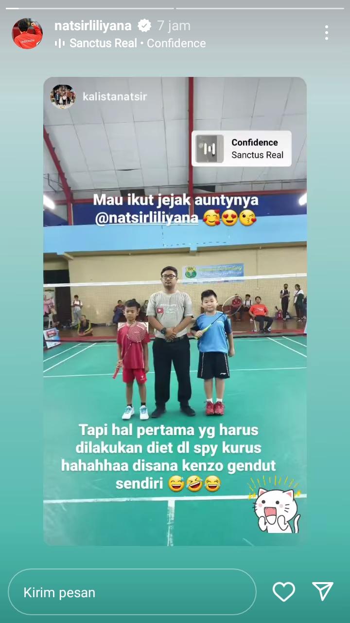 Keponakan Liliyana Natsir yang minati bulutangkis. Copyright: instagram @natsirliliyana