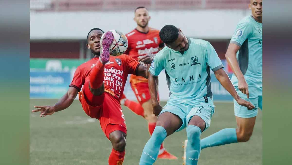 Pertandingan Liga 1 antara Bali United vs Madura United di Stadion Maguwoharjo (Yogyakarta), Kamis (16/03/23). (Foto: Instagram@baliunitedfc)