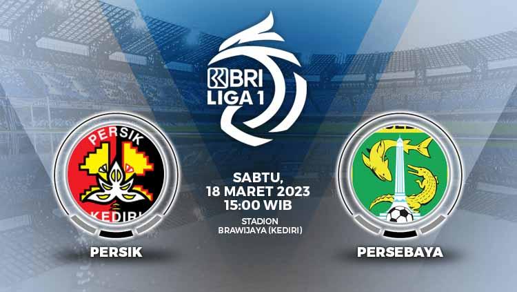 Link live streaming Liga 1 2022-2023 antara Persik Kediri vs Persebaya Surabaya pada Sabtu (18/3/23) pukul 15:00 WIB bisa Anda simak di artikel ini. - INDOSPORT