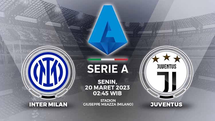 Link live streaming Liga Italia (Serie A) 2022/23 antara Inter Milan vs Juventus pada Senin (20/03/23) pukul 02:45 WIB bisa Anda simak di artikel ini.