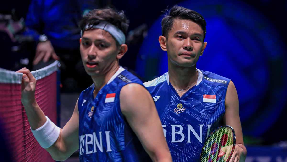 Pasangan ganda putra Indonesia, Fajar Alfian/Muhammad Rian Ardianto gugur di Kejuaraan Dunia Bulutangkis 2023. (Foto: PBSI)