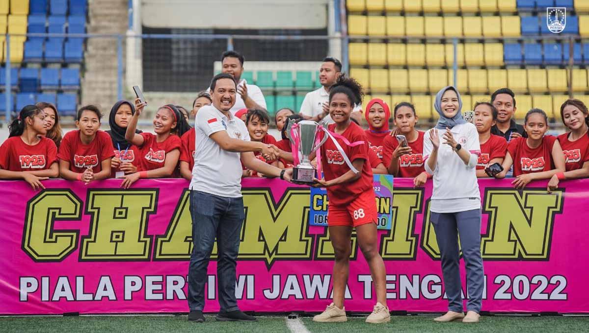 Tim putri Persis Solo menjuarai turnamen Piala Pertiwi 2022 Jawa Tengah. (Foto: Persis Solo)