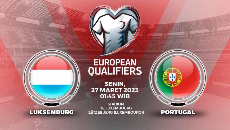 Link live streaming laga kualifikasi Euro 2024 antara Luksemburg vs Portugal pada hari Senin (27/03/23) dini hari WIB.