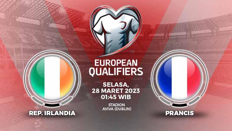 Prediksi Kualifikasi Euro 2024 Irlandia vs Prancis pada Selasa (28/03/23) dini hari WIB, laga seru yang bisa jadi ajang pesta gol Les Bleus.