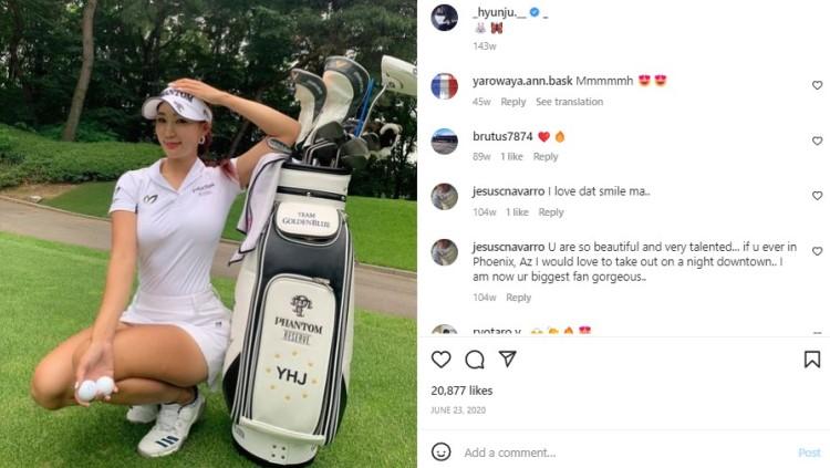 Pegolf Korea Selatan, Yoo Hyun-ju. Foto: instagram/_hyunju.